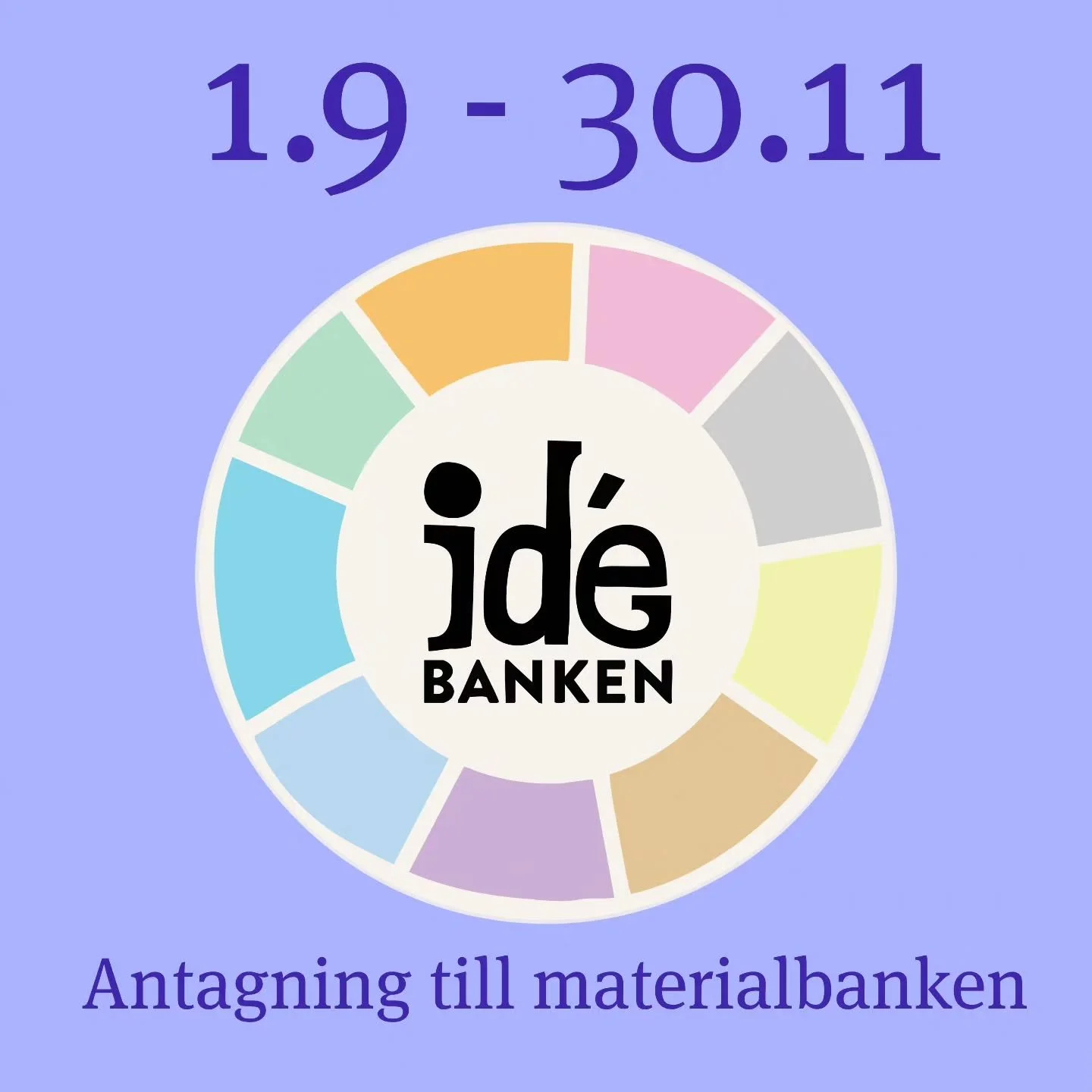 Nu beh&ouml;ver vi din hj&auml;lp! 

-med nytt undervisningsmaterial till Id&eacute;banken.

Vi s&ouml;ker nu konstl&auml;rare p&aring; f&auml;ltet som kan bidra med undervisningsmaterial som kan delas med andra konstl&auml;rare. 

Vi s&ouml;ker lekt
