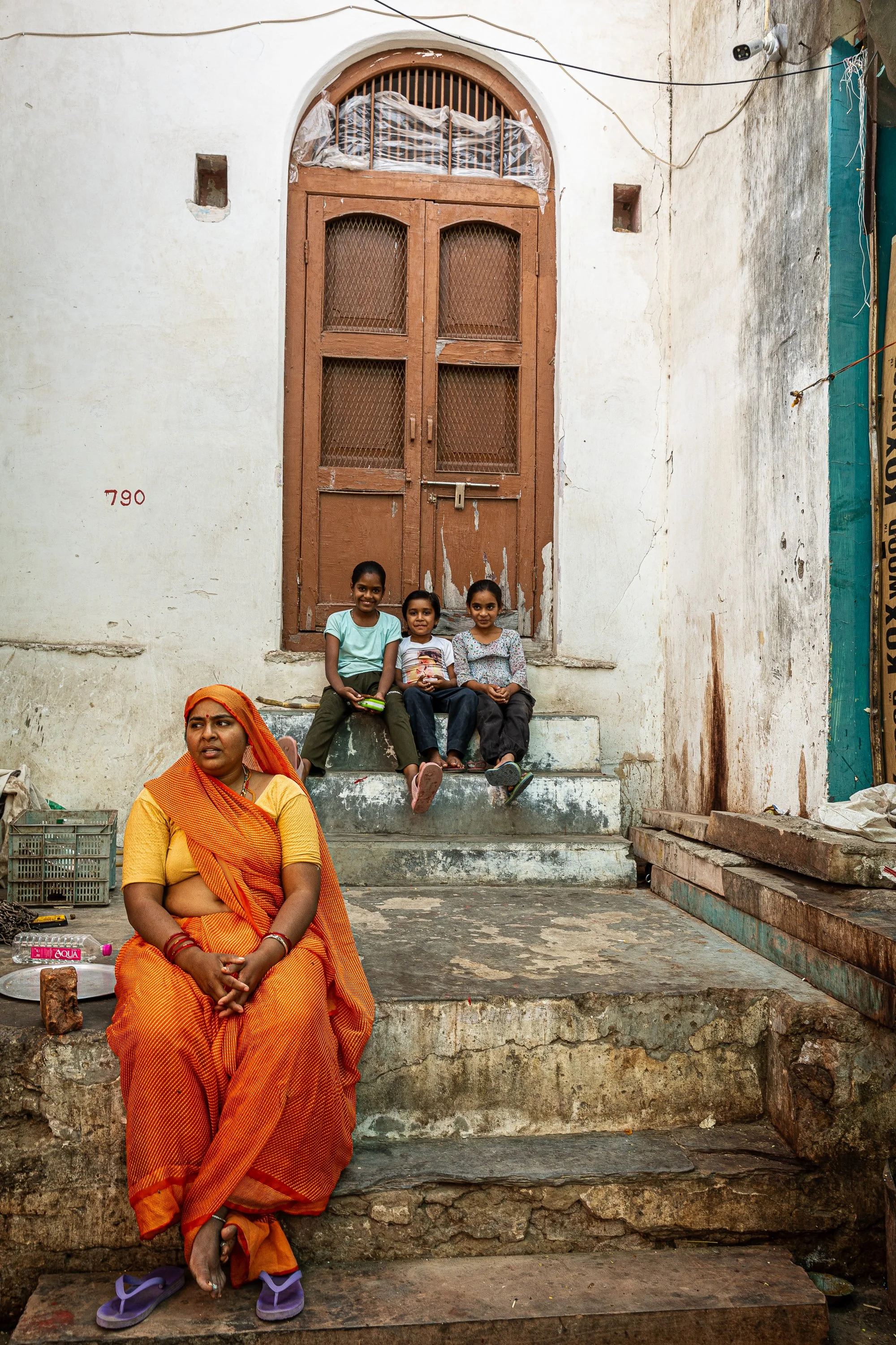 Family in Rajasthan, India