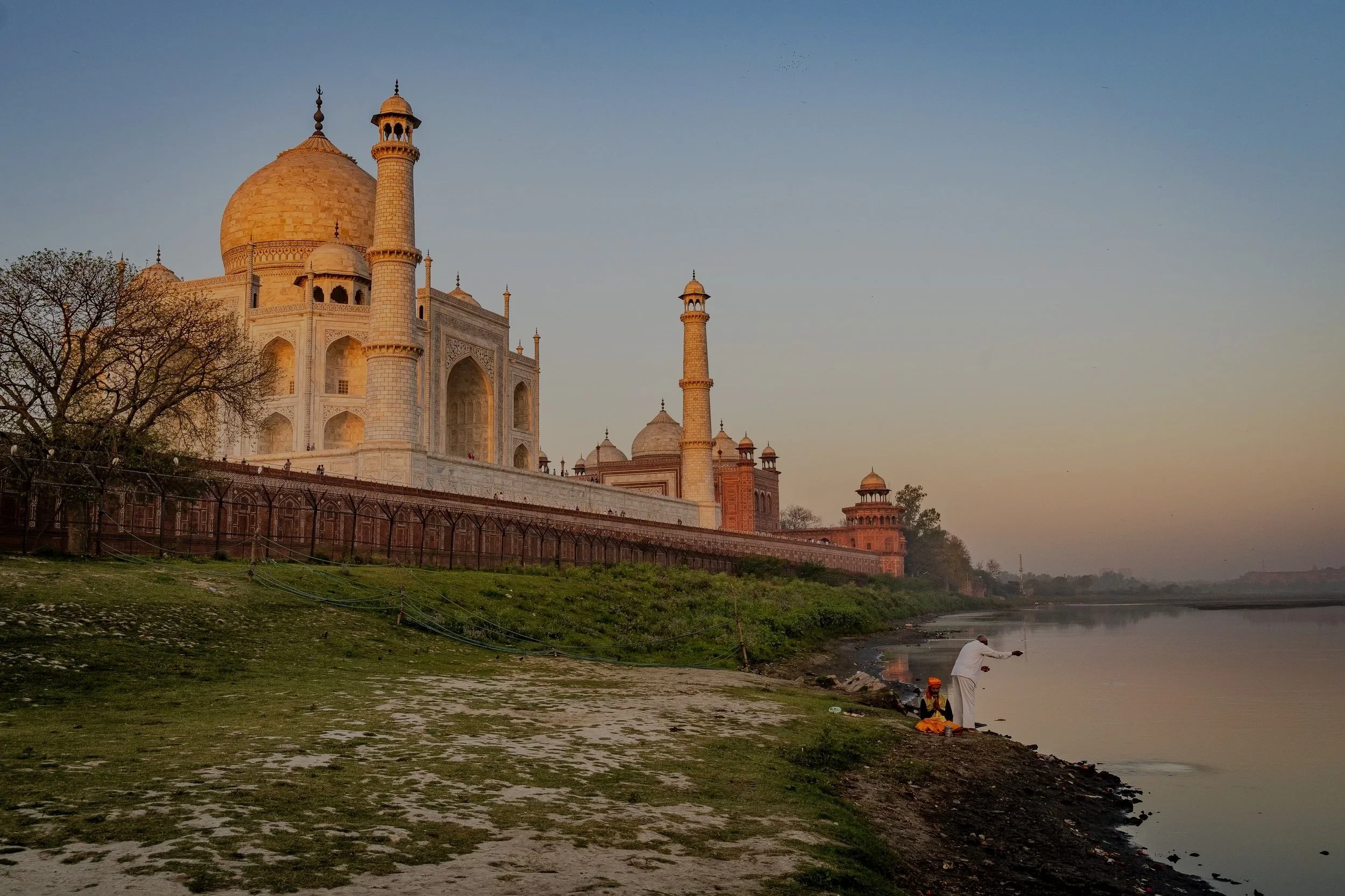 Morning prayers at the Taj Mahal
