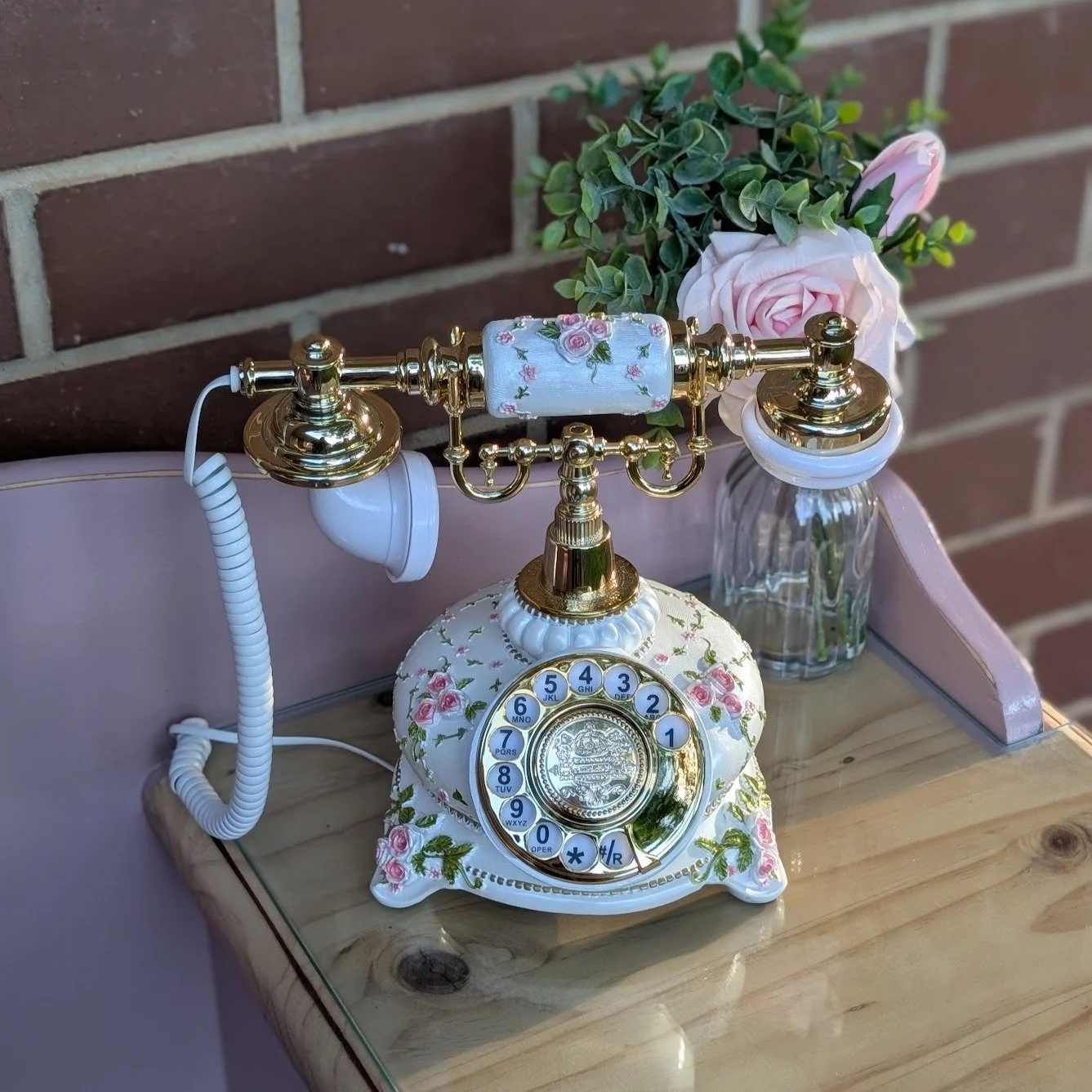 Our pride and joy: timeless and elegant, we love the aesthetic of this floral vintage telephone! 

Our telephones aren&rsquo;t just functional. They&rsquo;re designed to sit beautifully within your event space, complement your styling, and invite gue