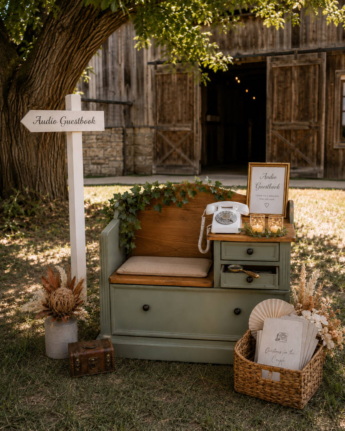 rustic garden experience sage chair and sign post no wicker backdrop perfect promo photo.png