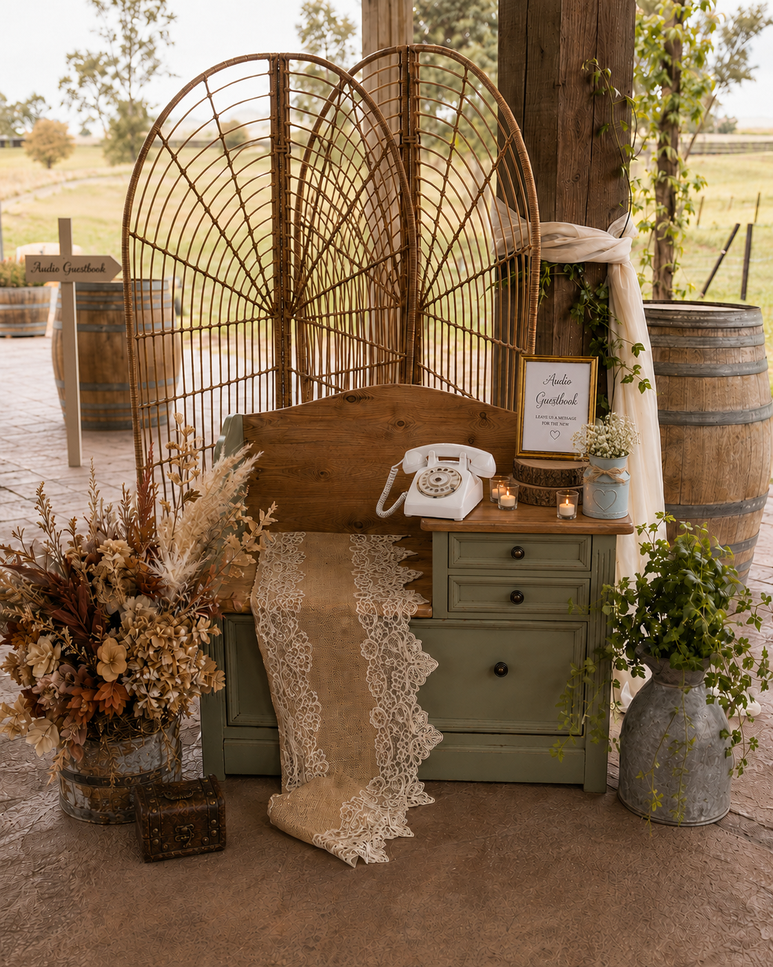 rustic farm experience sage chair wicker backdrop and sign pointing towards it.png