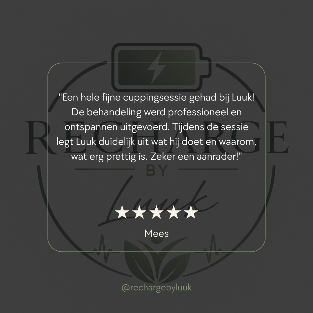 Review Recharge By Luuk, cupping Harderwijk cupping Ermelo en omstreken, rugklachten, nekklachten,