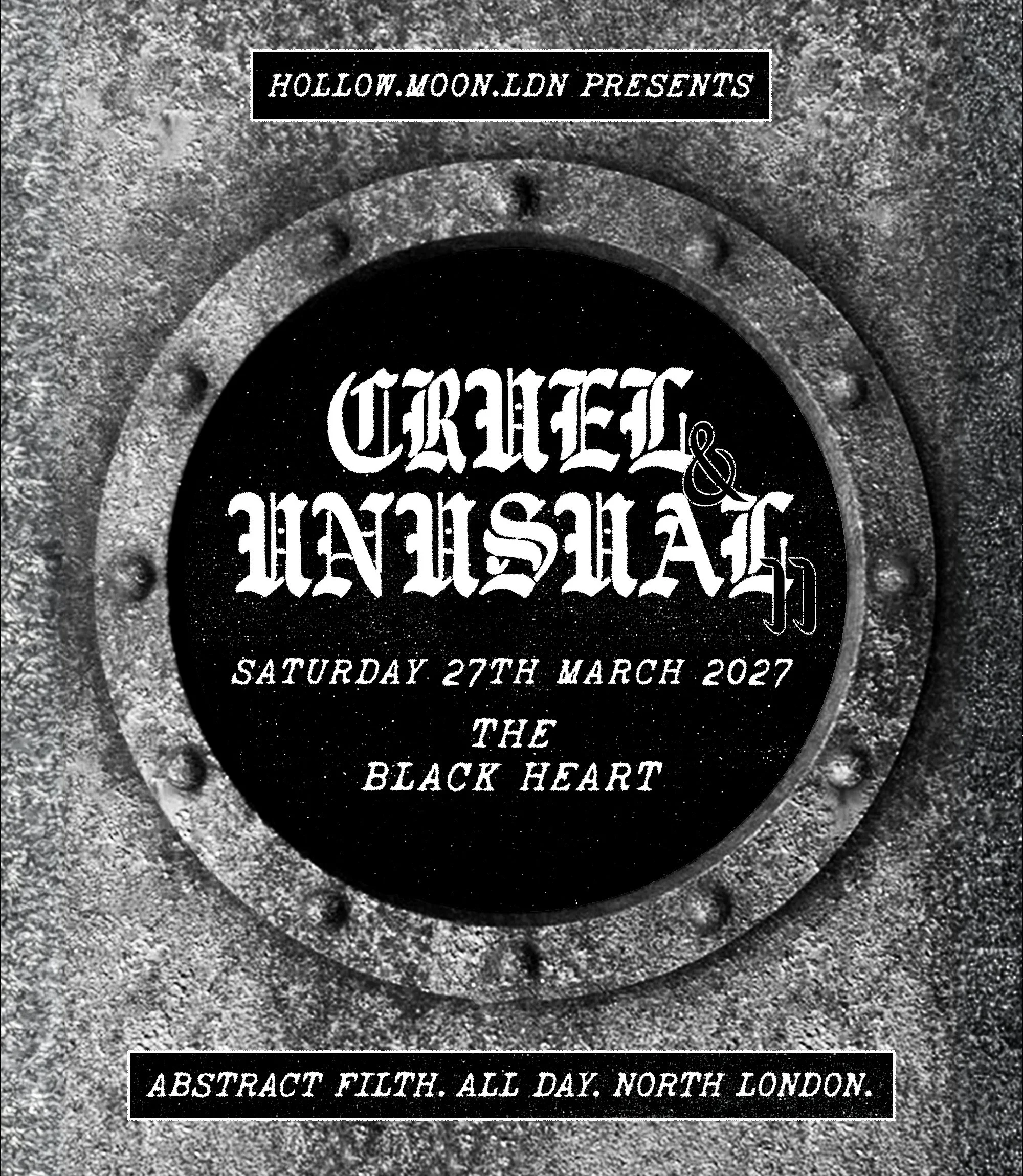 CRUEL & UNUSUAL II - 27.03.27 - BLIND FAITH EARLY BIRD TICKET