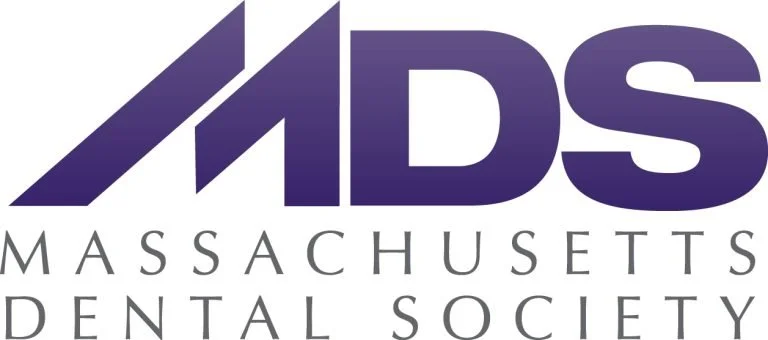 Logo of the Massachusetts Dental Society featuring the initials 'MDS' in large purple letters and the full organization name underneath.