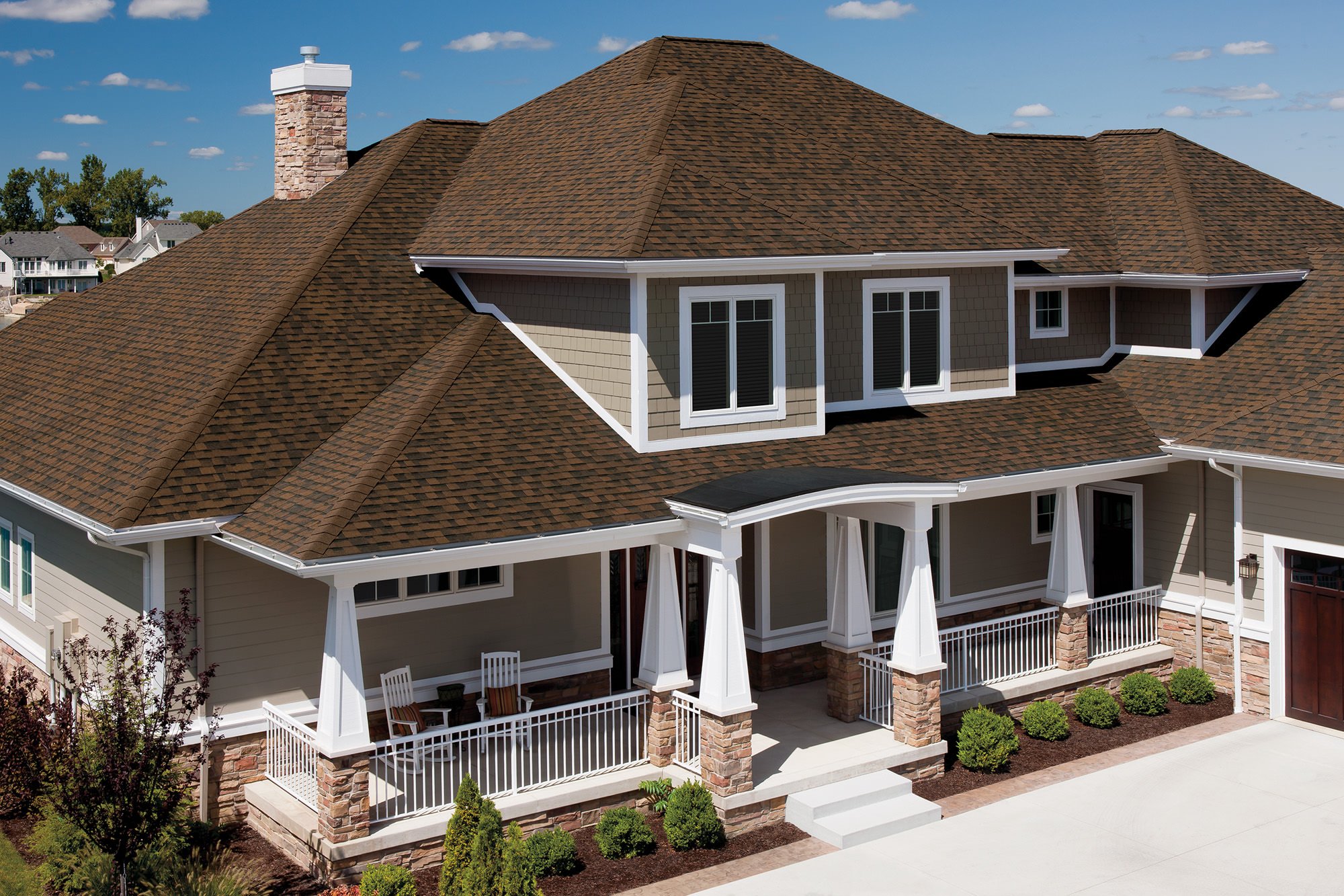 big home with columns