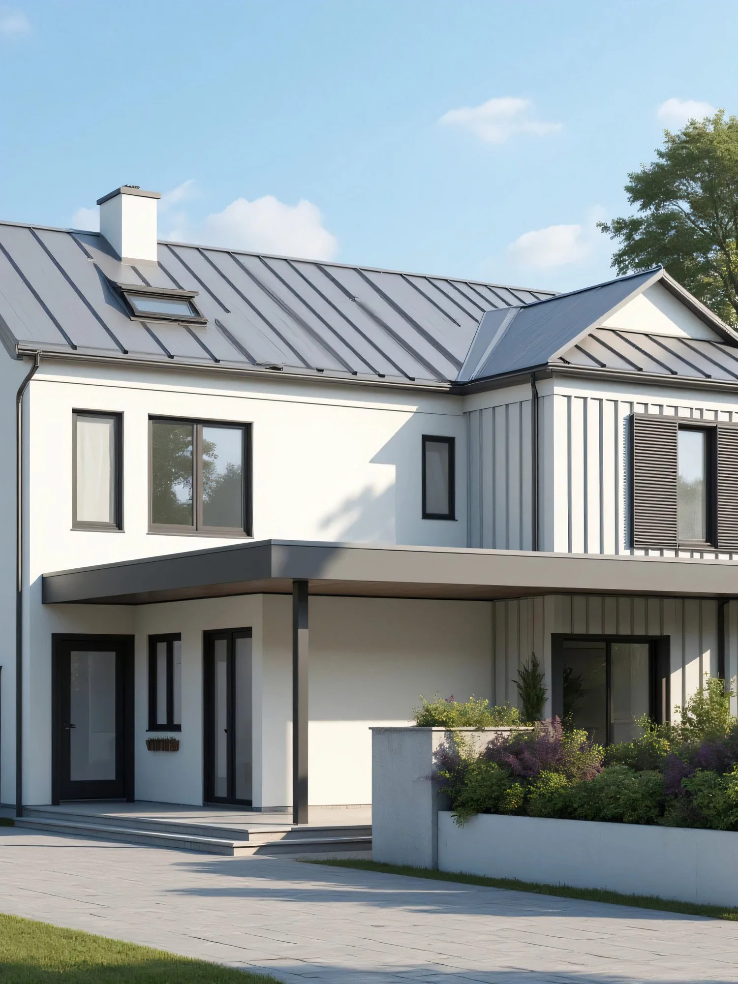 white home with metal roof - charleston, SC