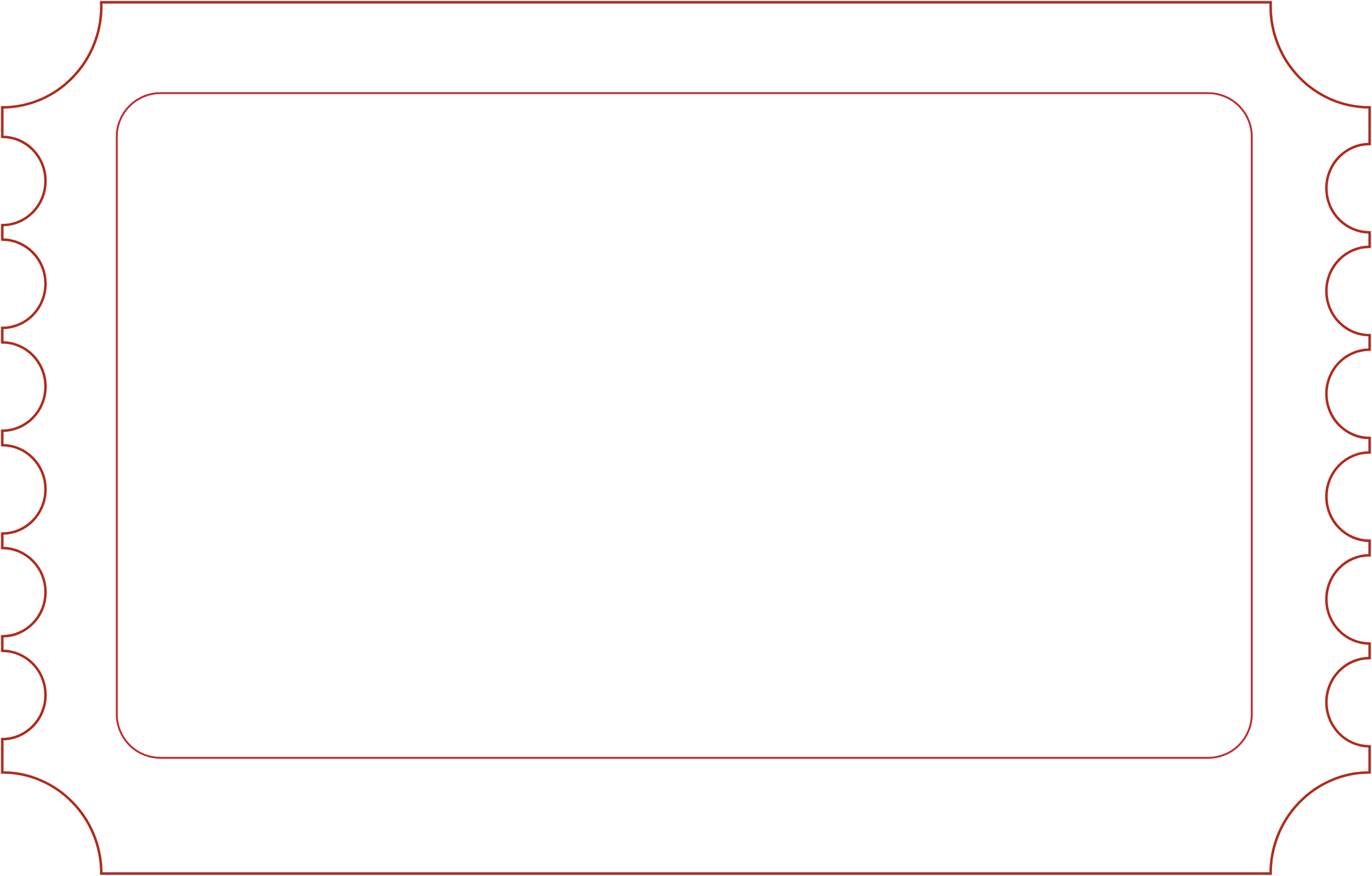 Black background with a red ornate border and empty space in the center.