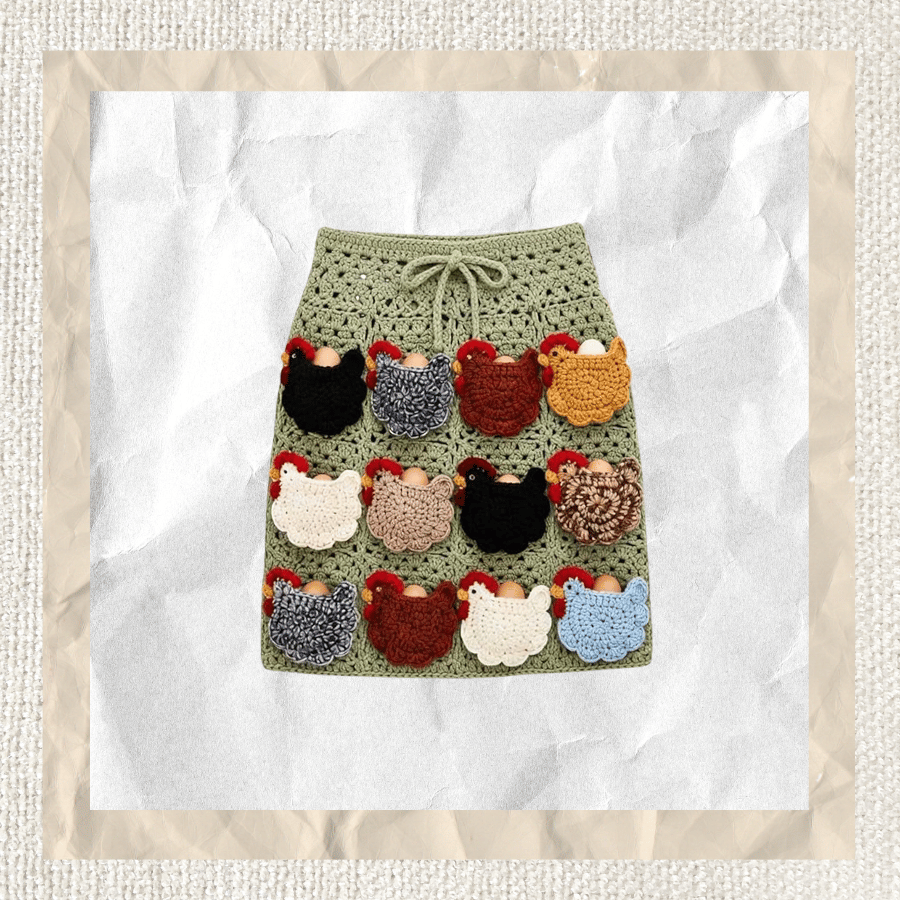Crochet Hen Egg Apron