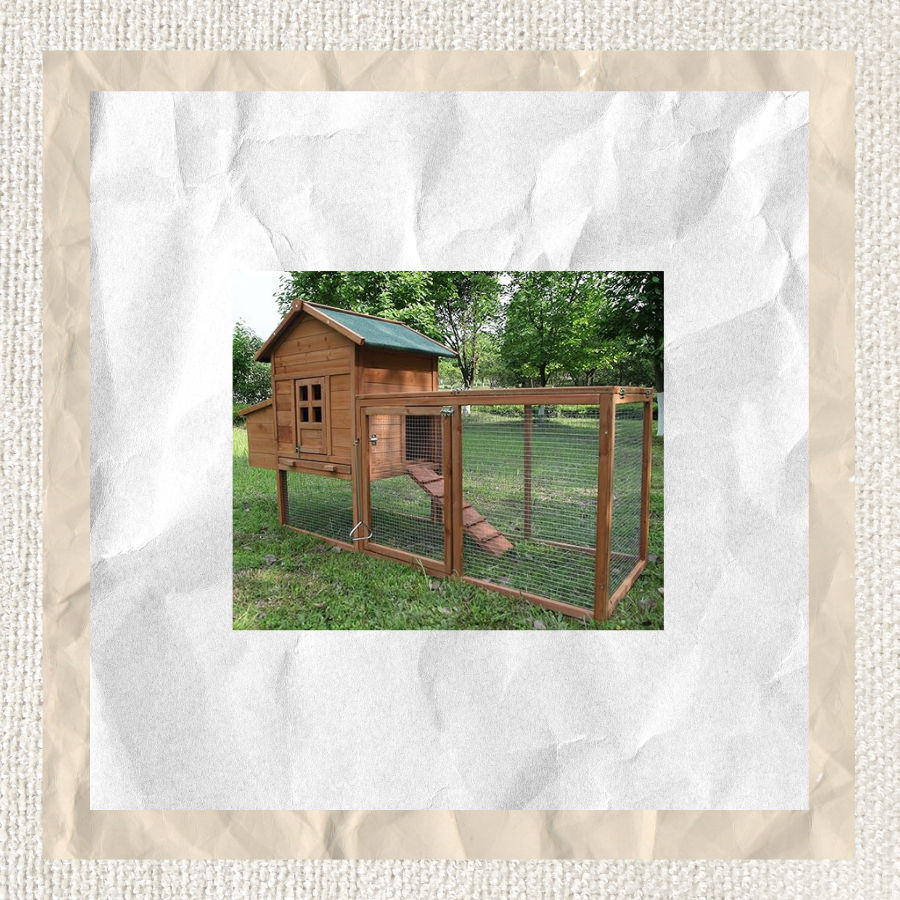 Wooden Chicken Coop with Run