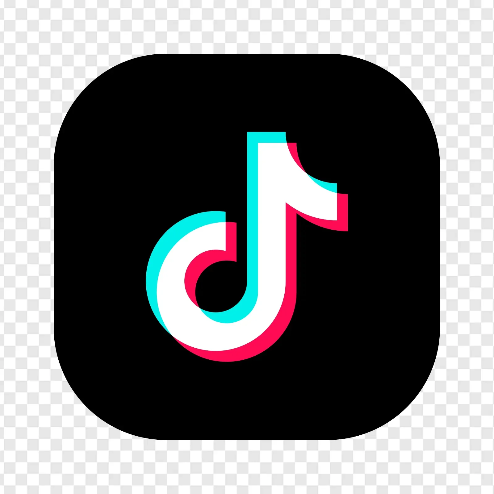 Logo de TikTok avec fond noir