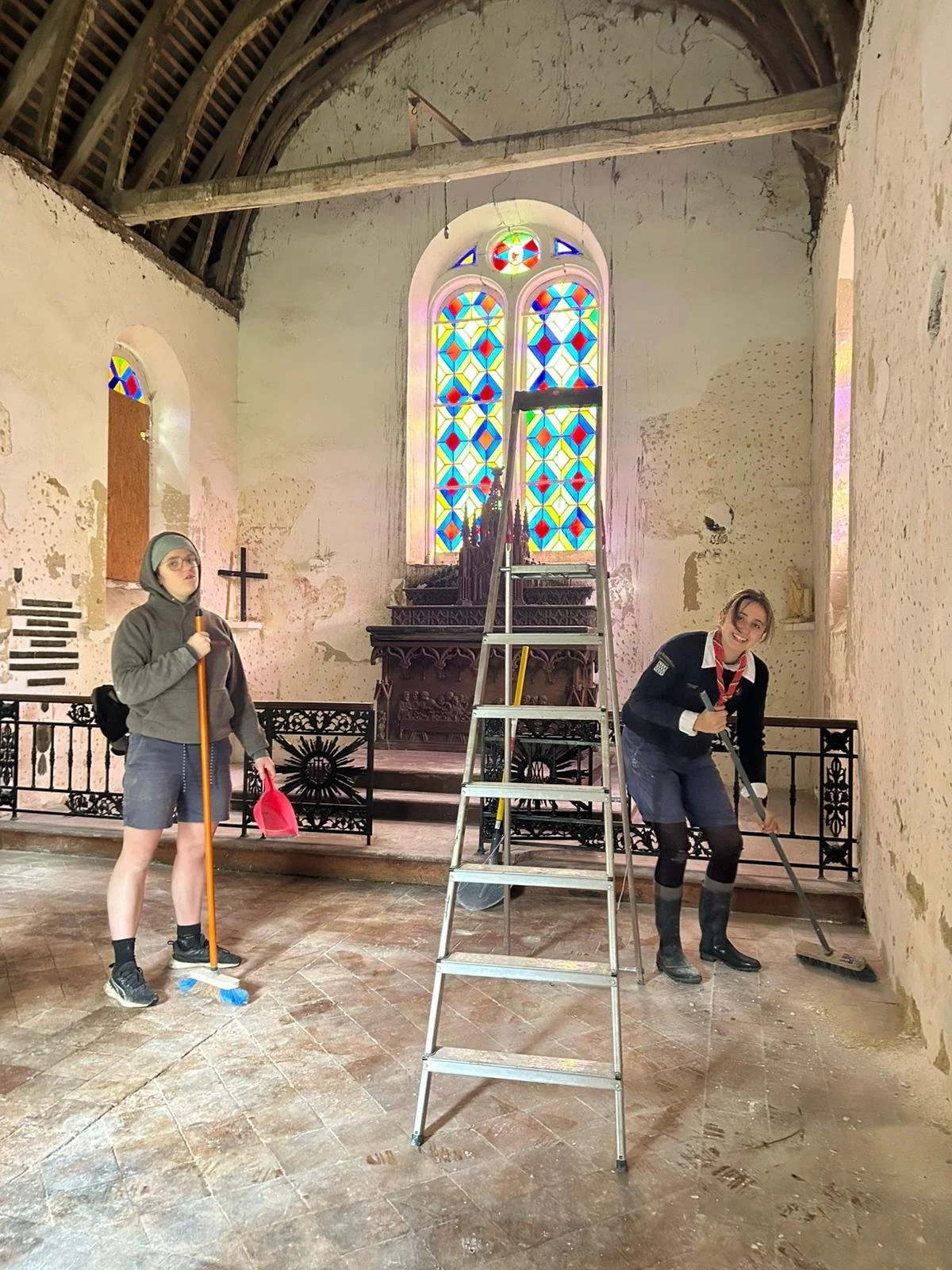 Grand nettoyage de la chapelle du XVIIème siècle