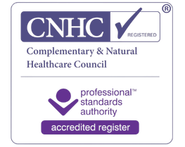 CNHC Registered Practitioner quality mark with Professional Standards Authority Accredited Register logo