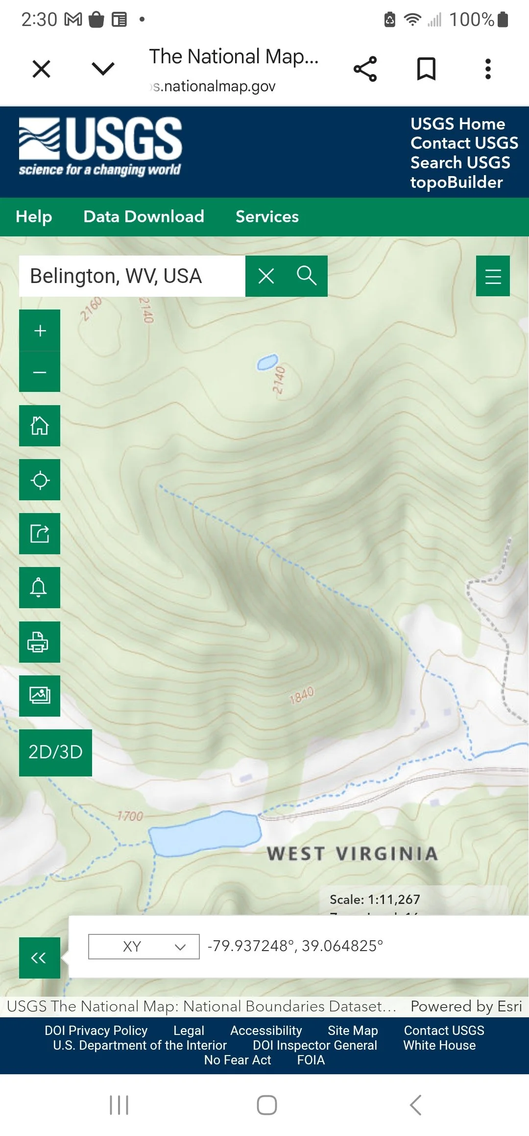 Topographic map showing a spring-fed water source originating on Koontz Hollow Ridge and supporting downstream farms and waterways.