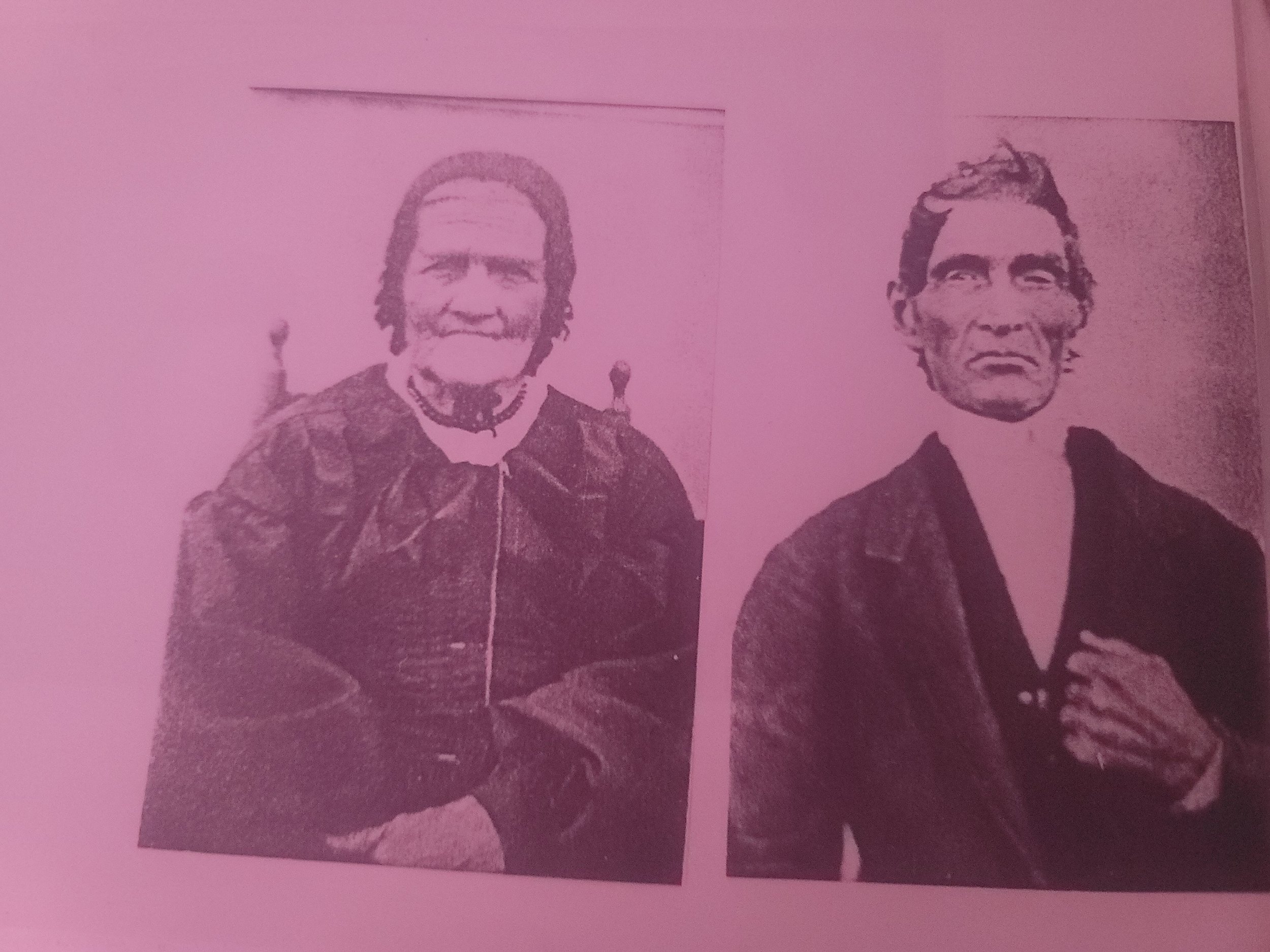 Sepia ancestor photo of John Koontz and Delilah England