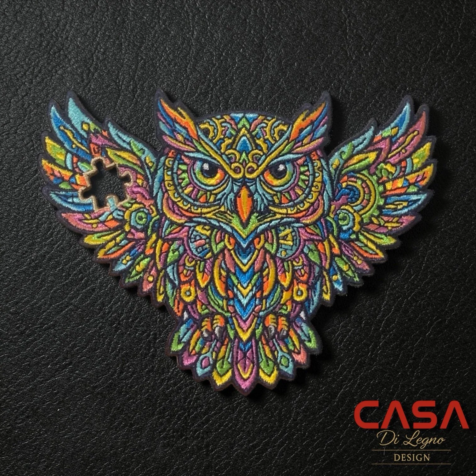 Owl patch — original artwork by Woody for Casa di Legno Design