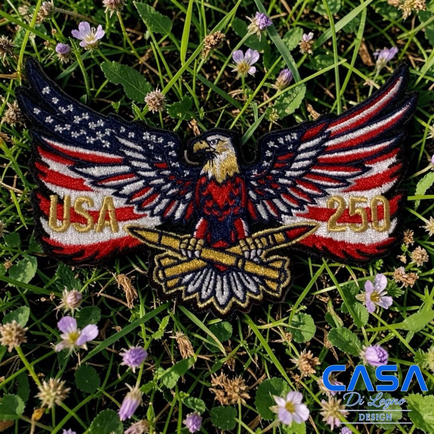 USA 250 eagle patch — commemorative artwork by Woody