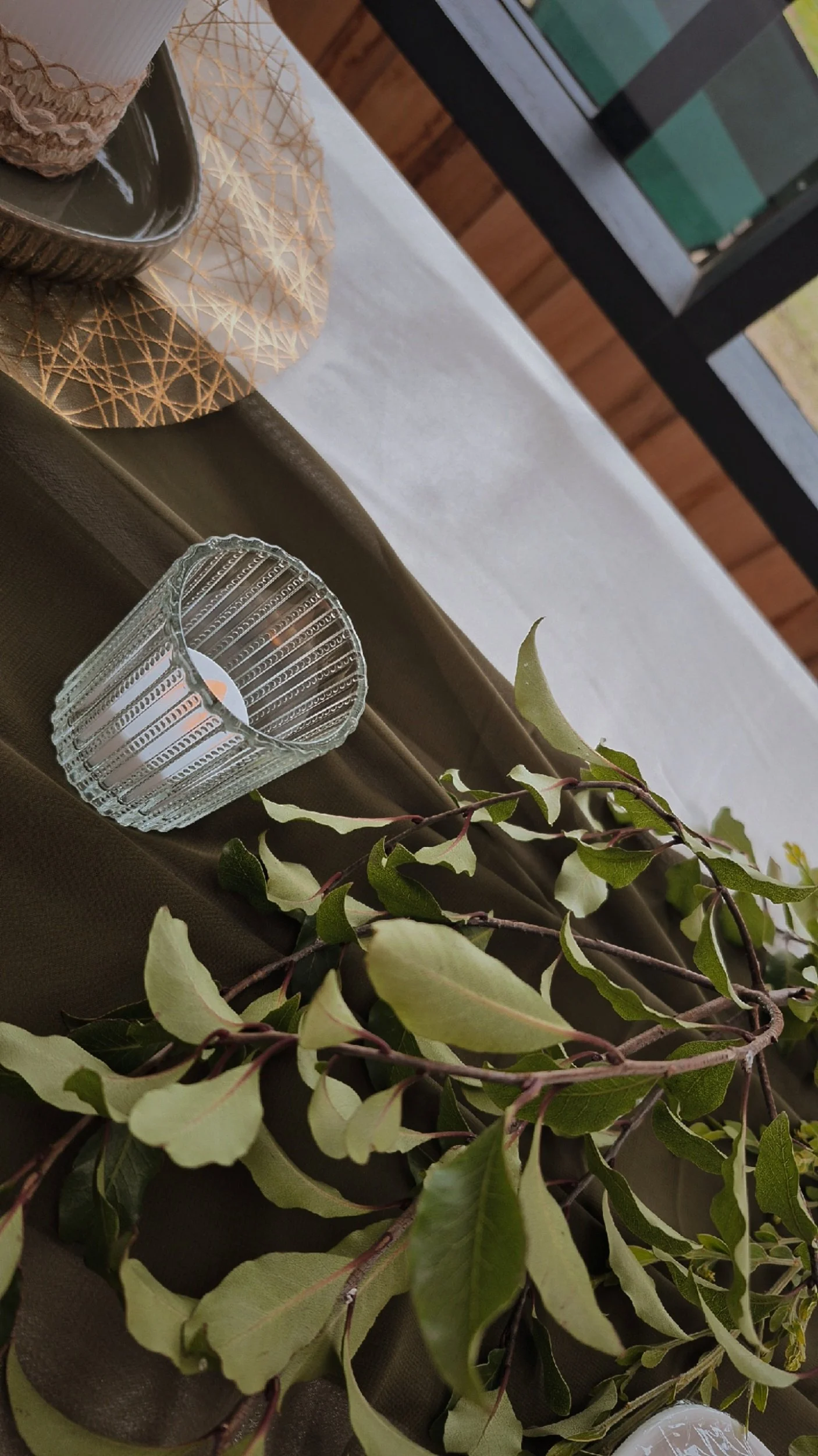 nature, tasmanian fashion festival event styling, glass tealight candle holder