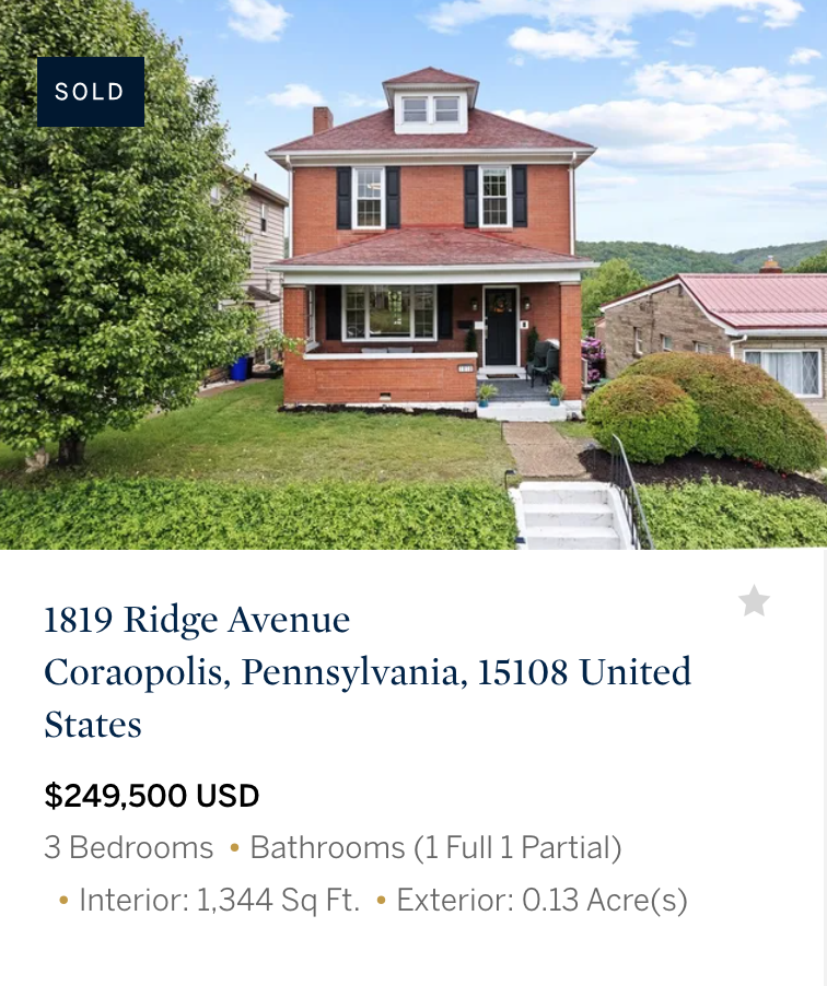 coraopolis real estate updated home
