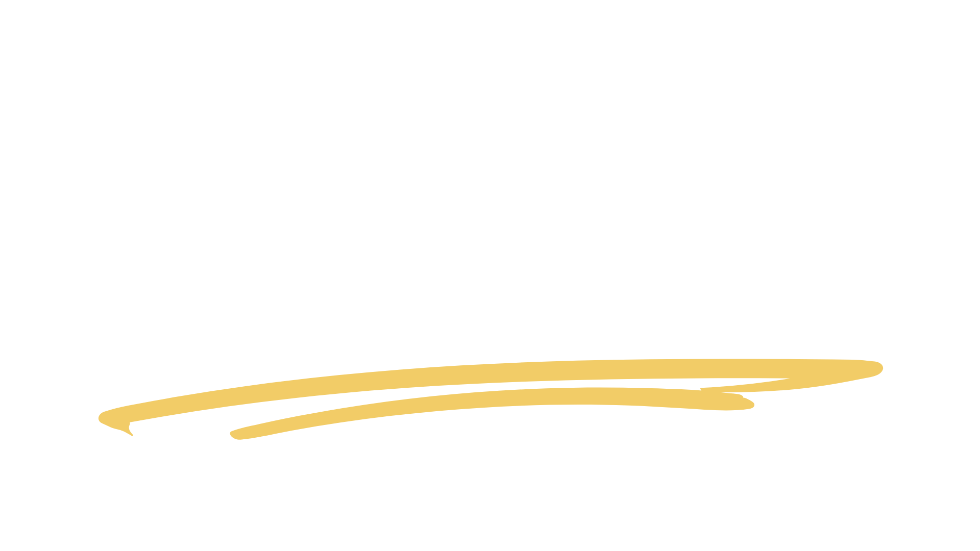 Black background with a decorative thin gold line in the shape of a swoosh or curve at the bottom.