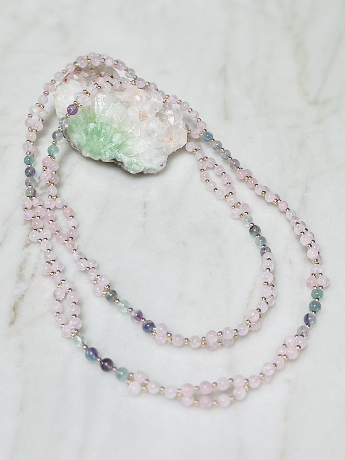 Rose Quartz | Fluorite | Gold