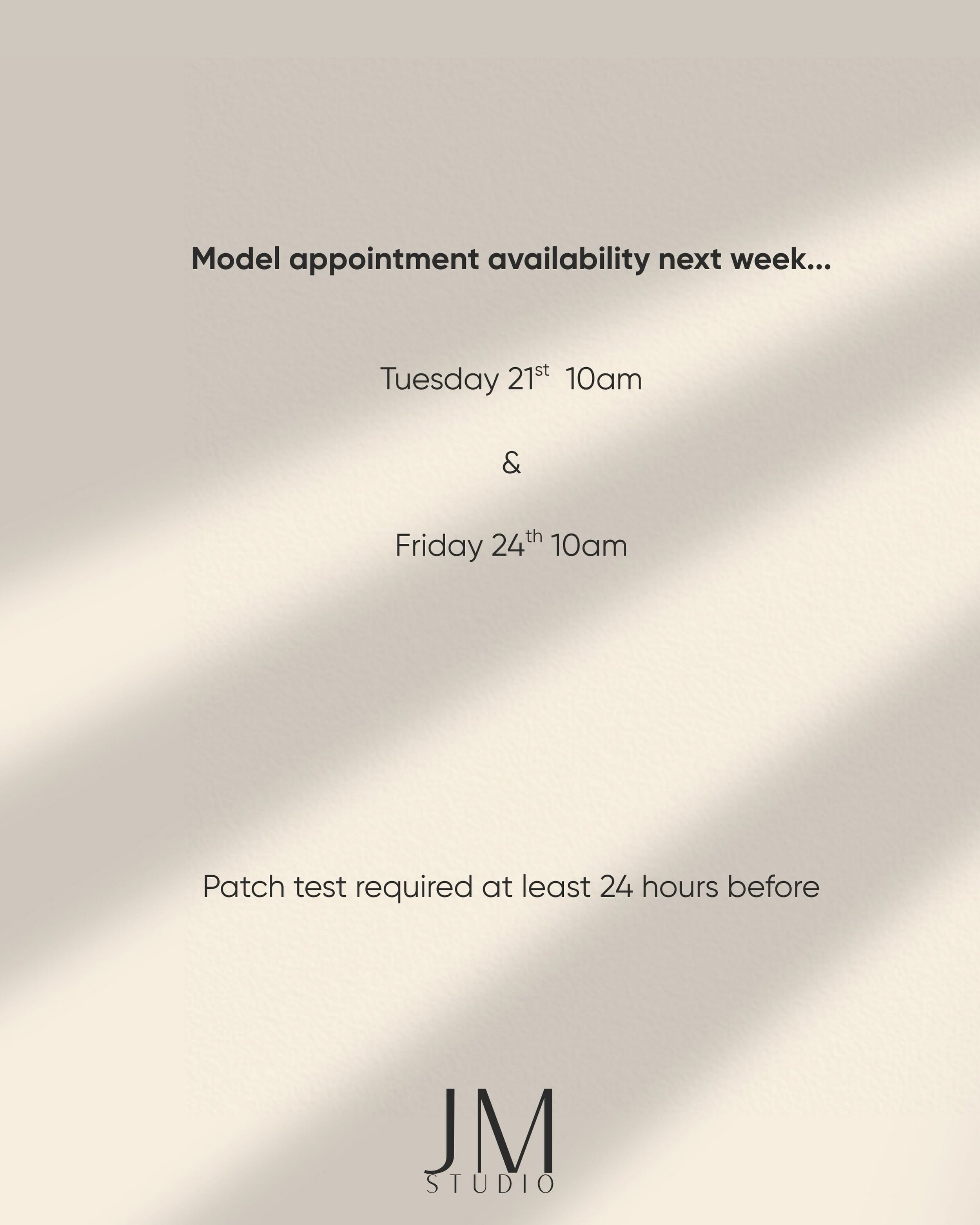 Appointments left for this week coming 🤍