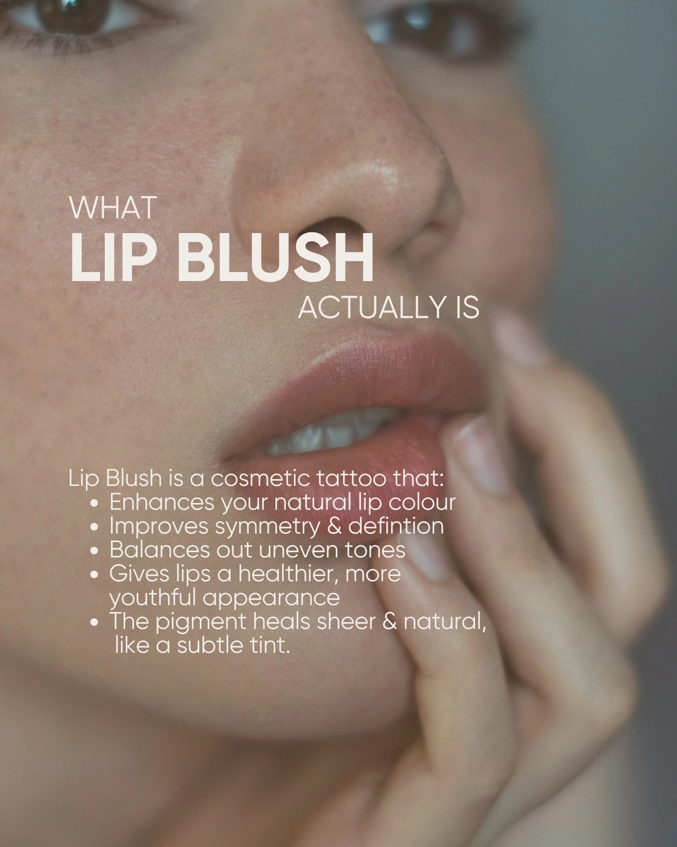 Lip blush &mdash; but what exactly is it? 

A soft, semi-permanent enhancement designed to define the lips, add subtle colour and enhance your natural shape.

Swipe to find out more. ✨