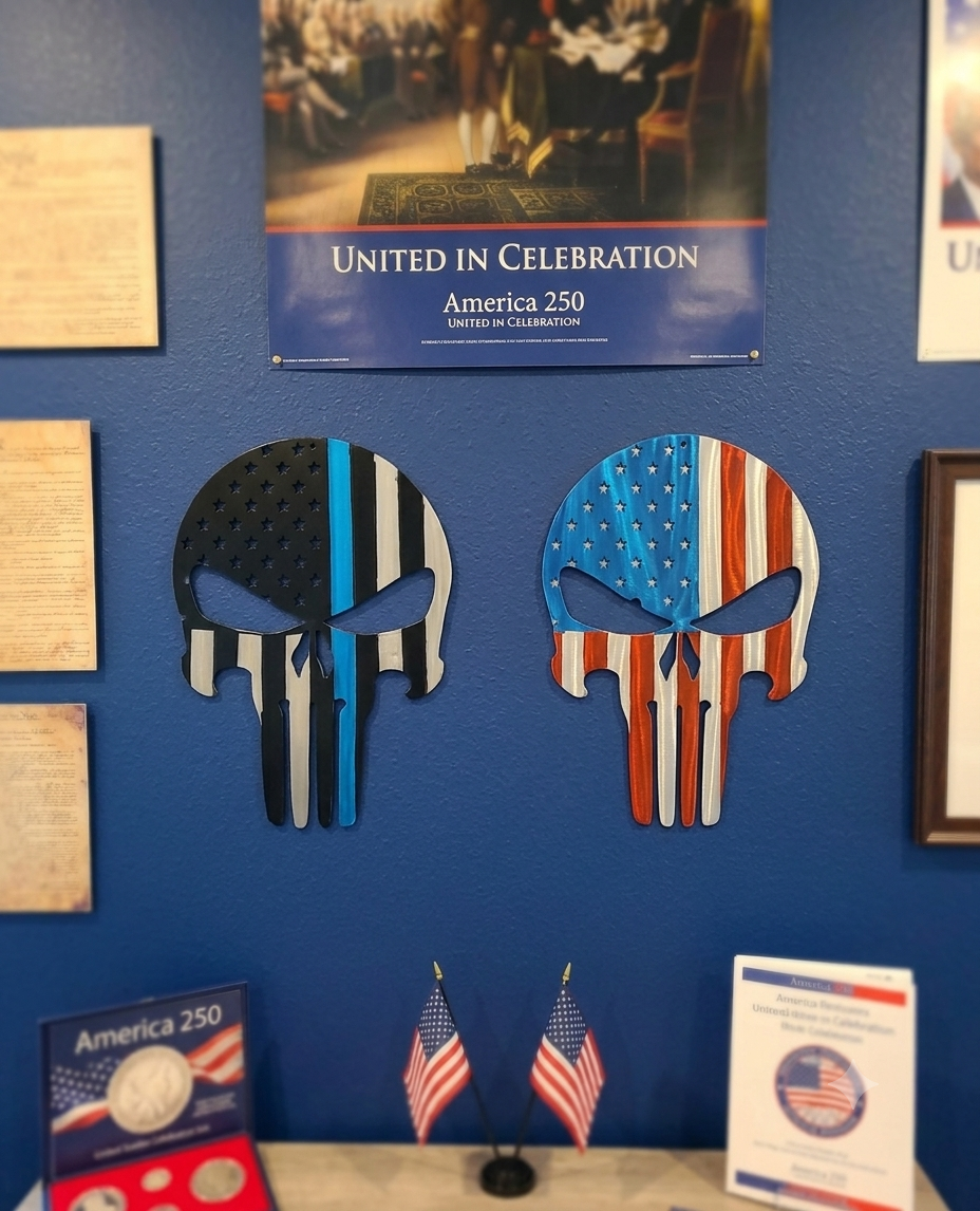 American Flag Punisher Skull