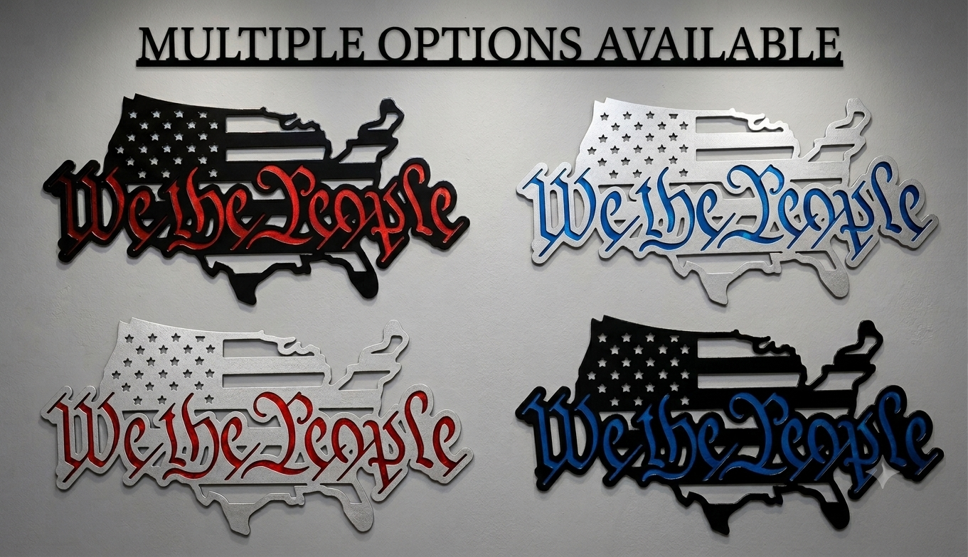 Patriotic "We the People" US Map