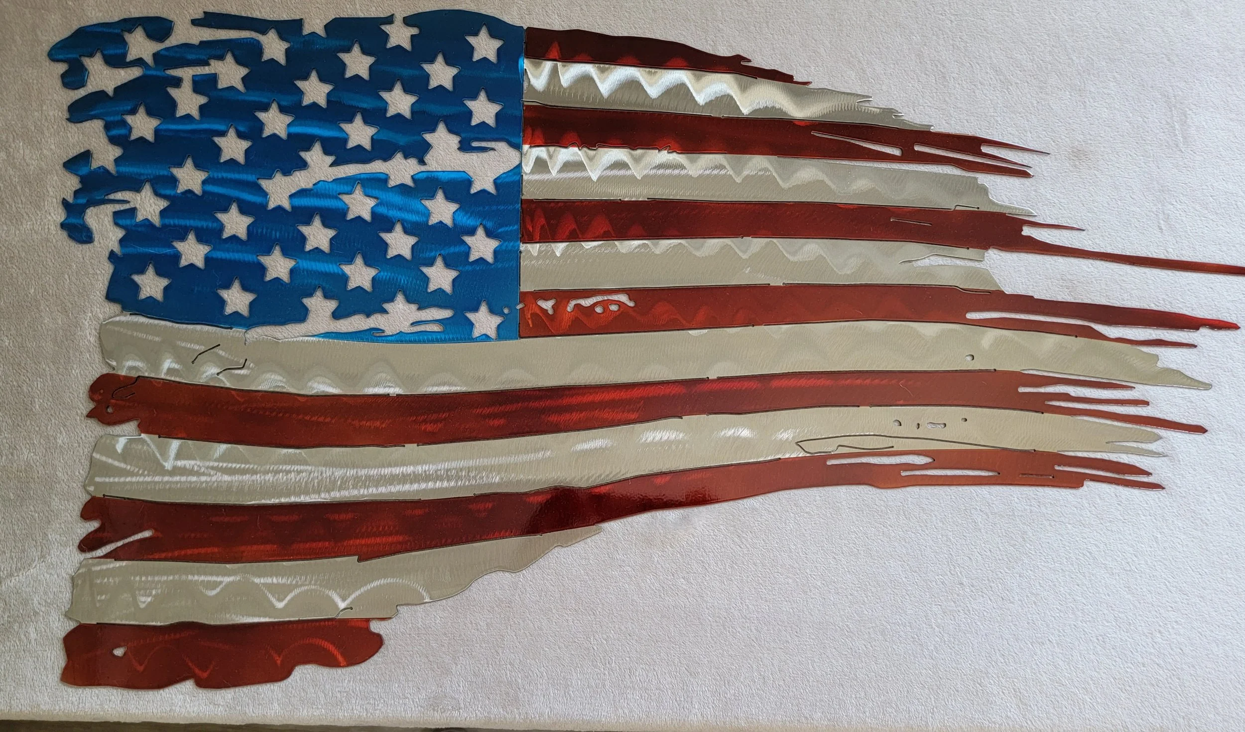 Tattered  US Flags