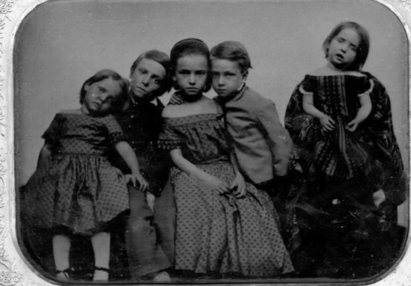 Children of Patrick Henry Butler (Otho, Lelia, Martha, Nannie and William) circa 1859-1860