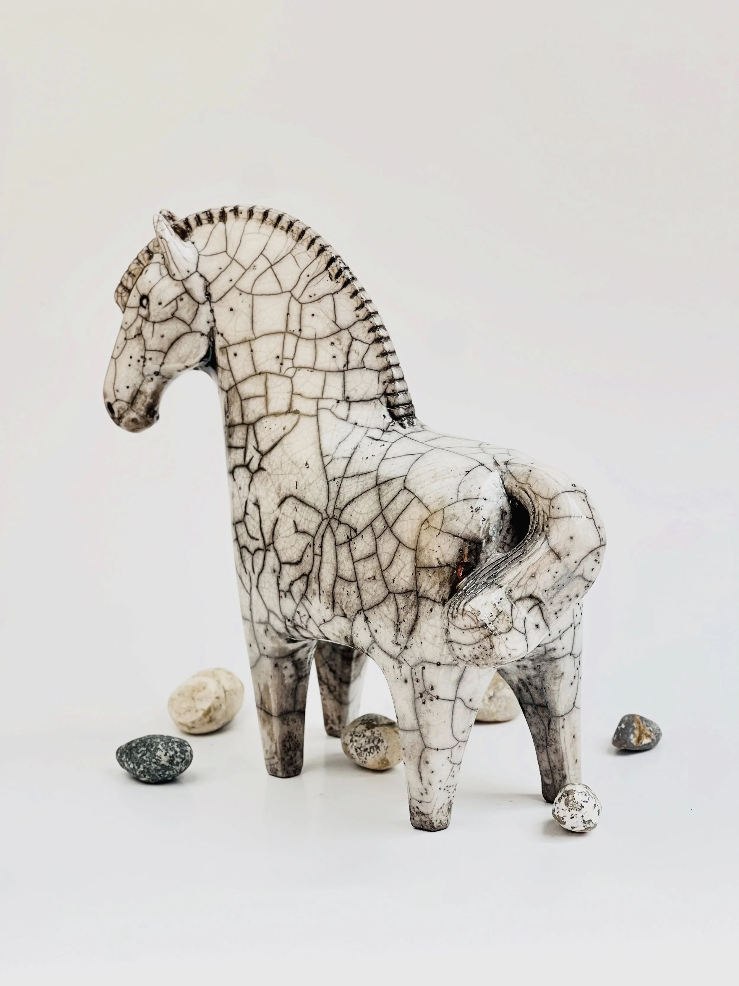I always find something I don&rsquo;t like with everything I make, but these two came out 🤌🤌👌👌. I&rsquo;m going to allow myself to be completely happy and proud of them on this occasion ☺️ 

raku fired horse sculptures made in stoneware clay. Wit