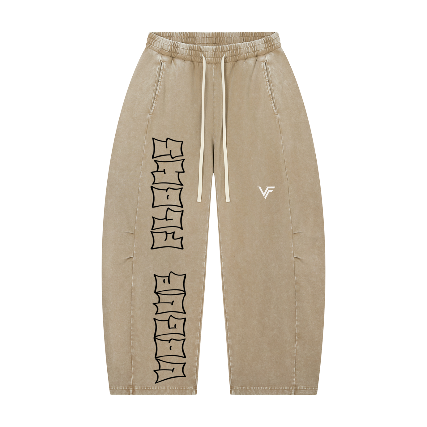Vogue Flows Unisex Mineral Wash Barrel Leg Pants