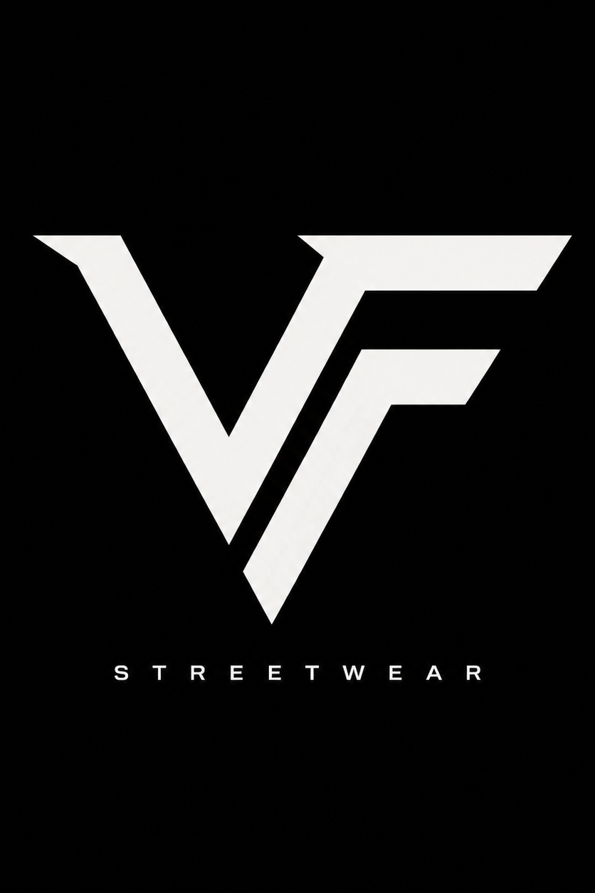 A black background with a white, stylized VF logo and the word 'STREETWEAR' below in all caps, without background