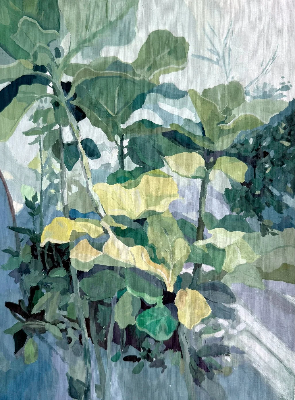 Split Through the Canopy, 2025 • Gouache on paper • 14 × 11 in.
