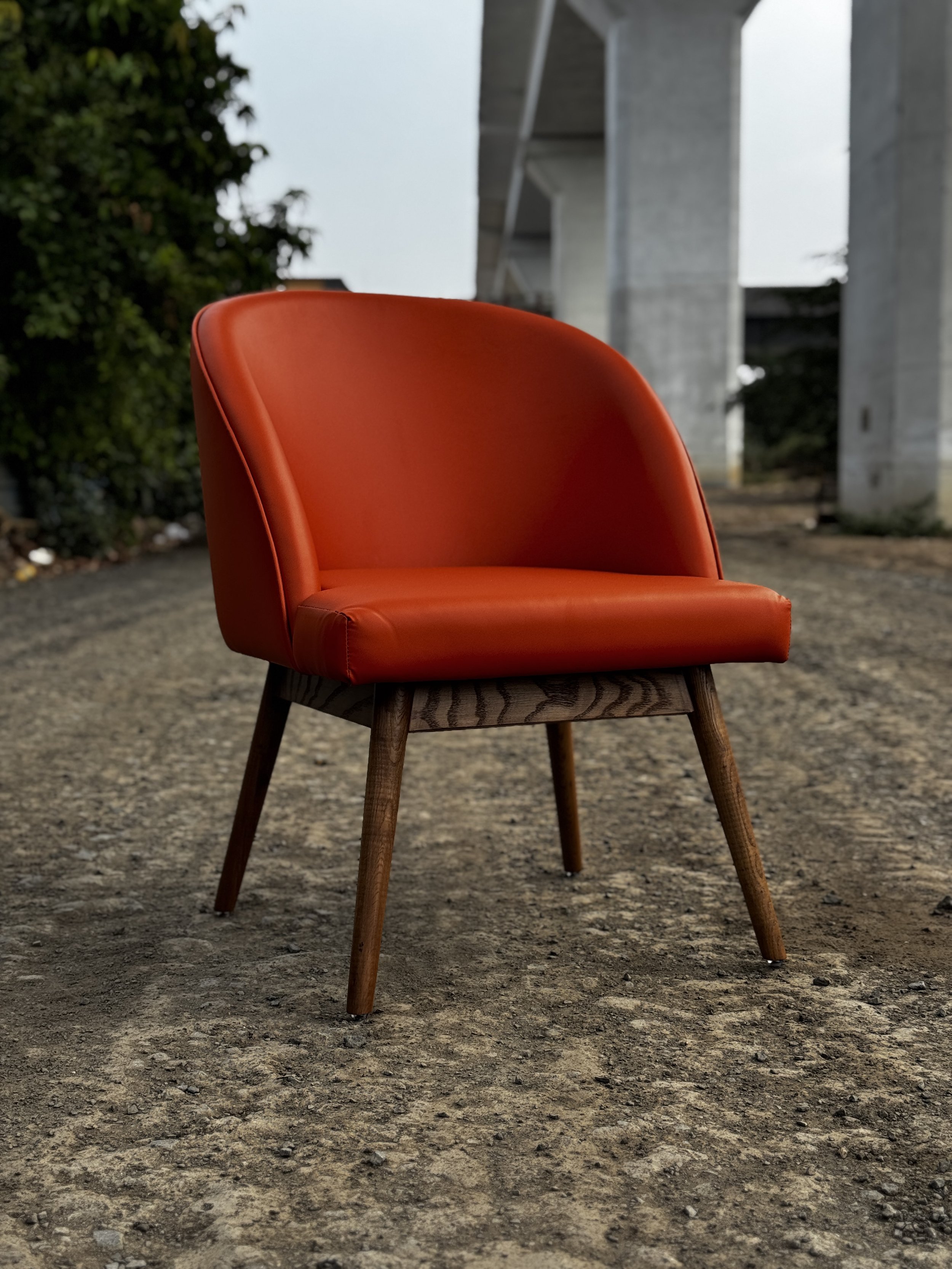 The Midnight Navy Hide Chair