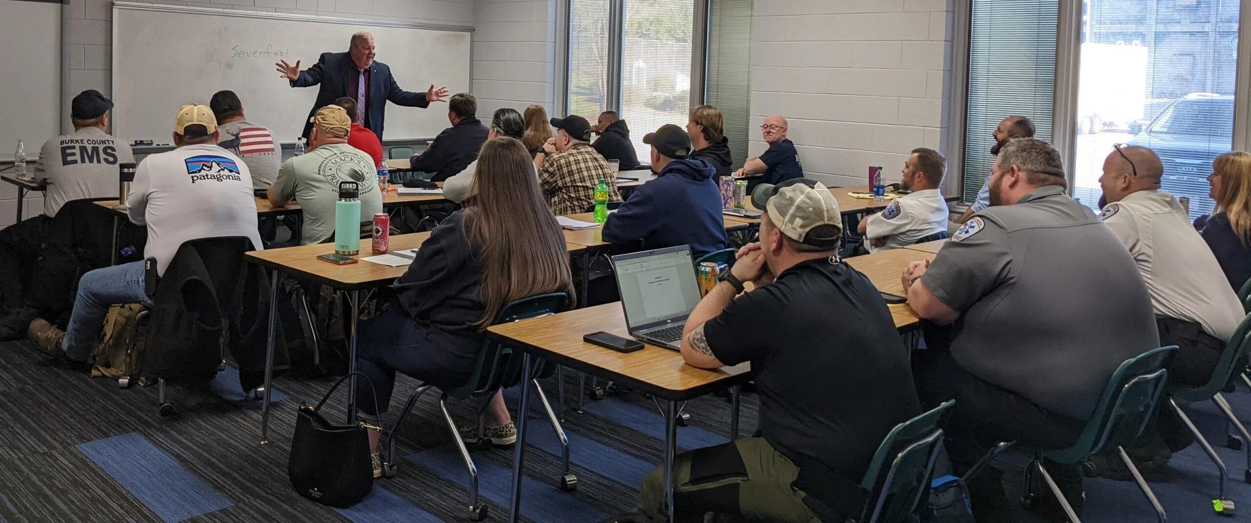 Terence Sheehy teaching an EMS Officer class.