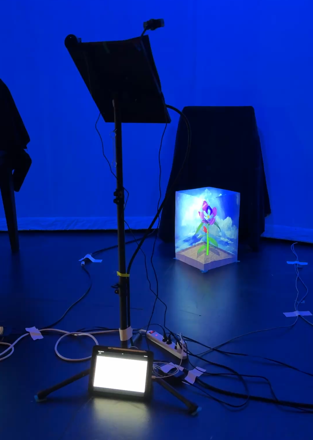 Still from the showcase installation. The iPad display served as the placard for the piece.