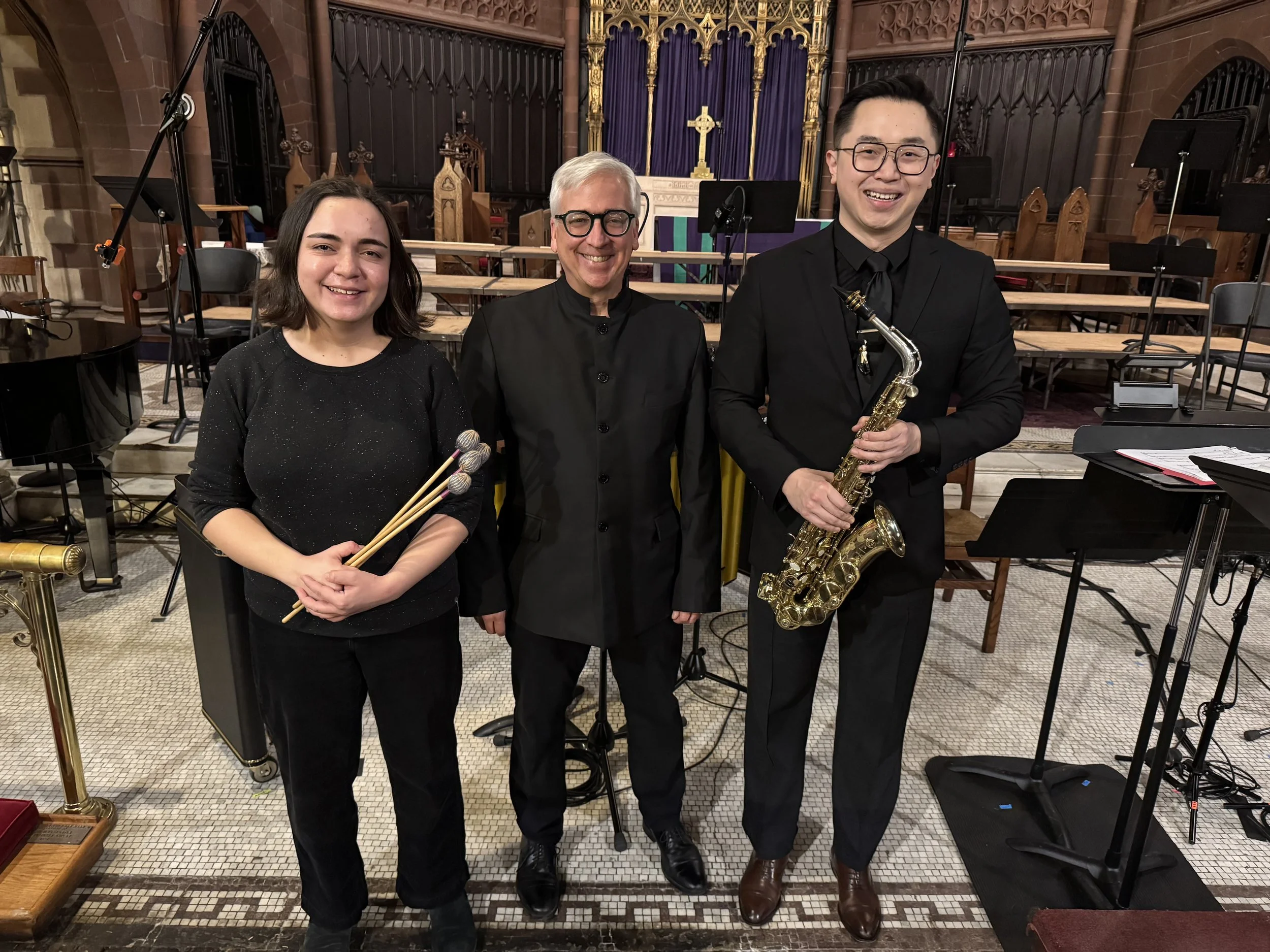 Pictured with Maestro Mark Shapiro after the world premiere of Dr. Adolphus Hailstork’s Four Psalms.