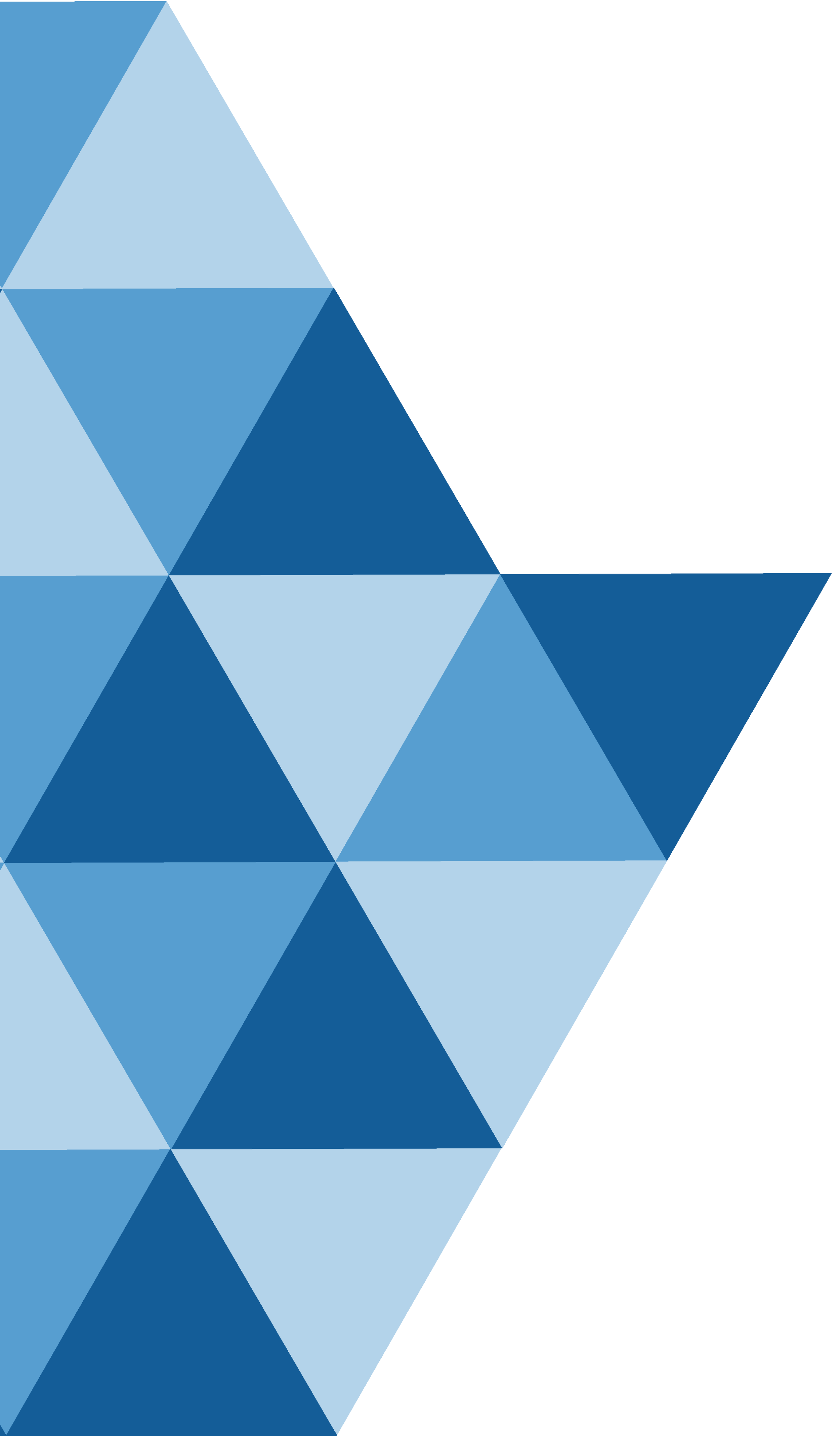 Blue geometric pattern with triangles and polygons on a black background.