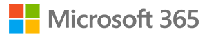 Microsoft 365 logo with four colored squares and the text 'Microsoft 365'