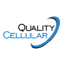 Logo for Quality Cellular with stylized blue swoosh