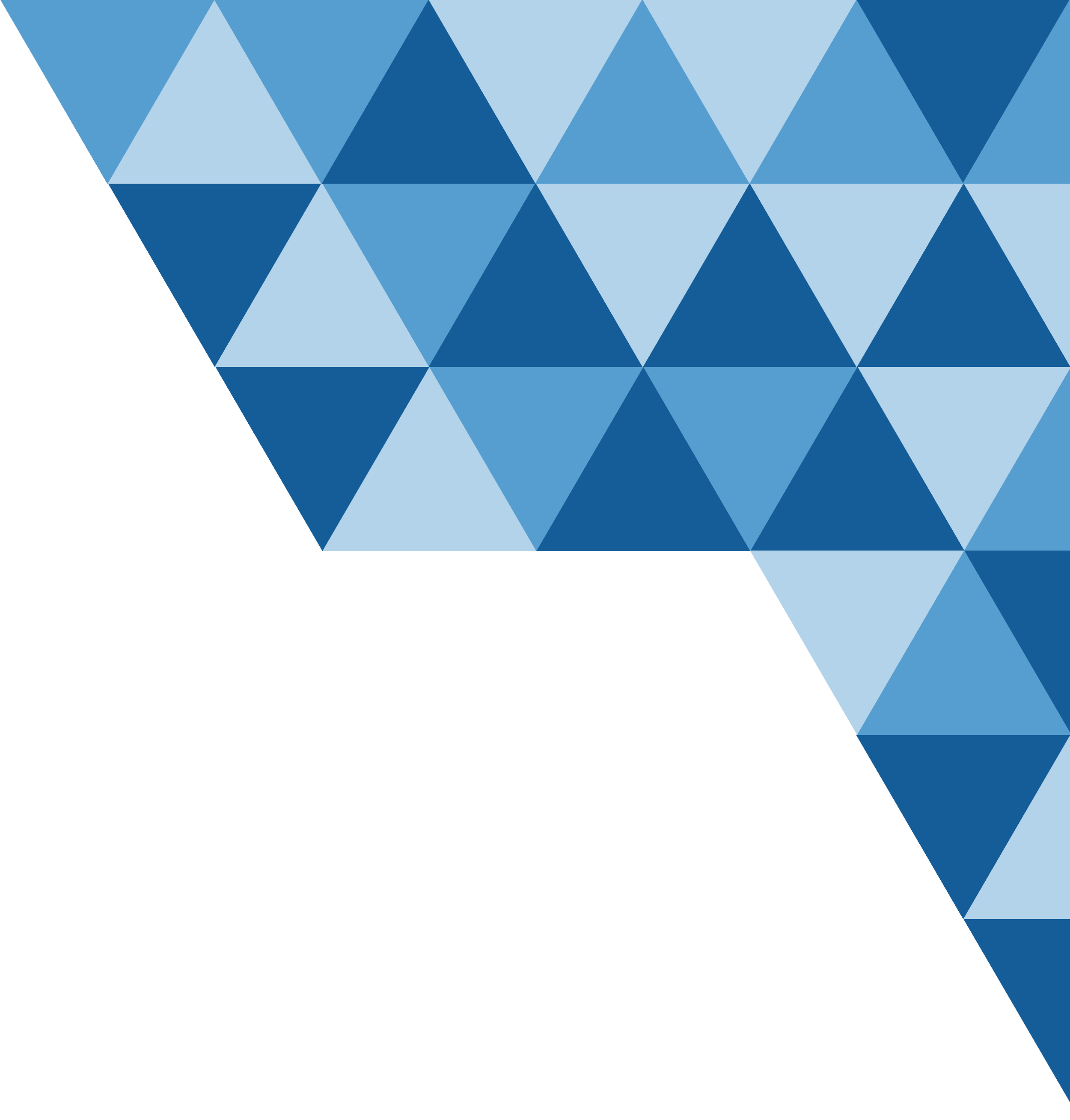Pattern of blue and light blue triangles forming a geometric design.