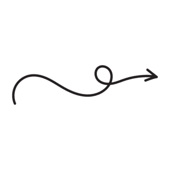An arrow with a curly tail pointing to the right.