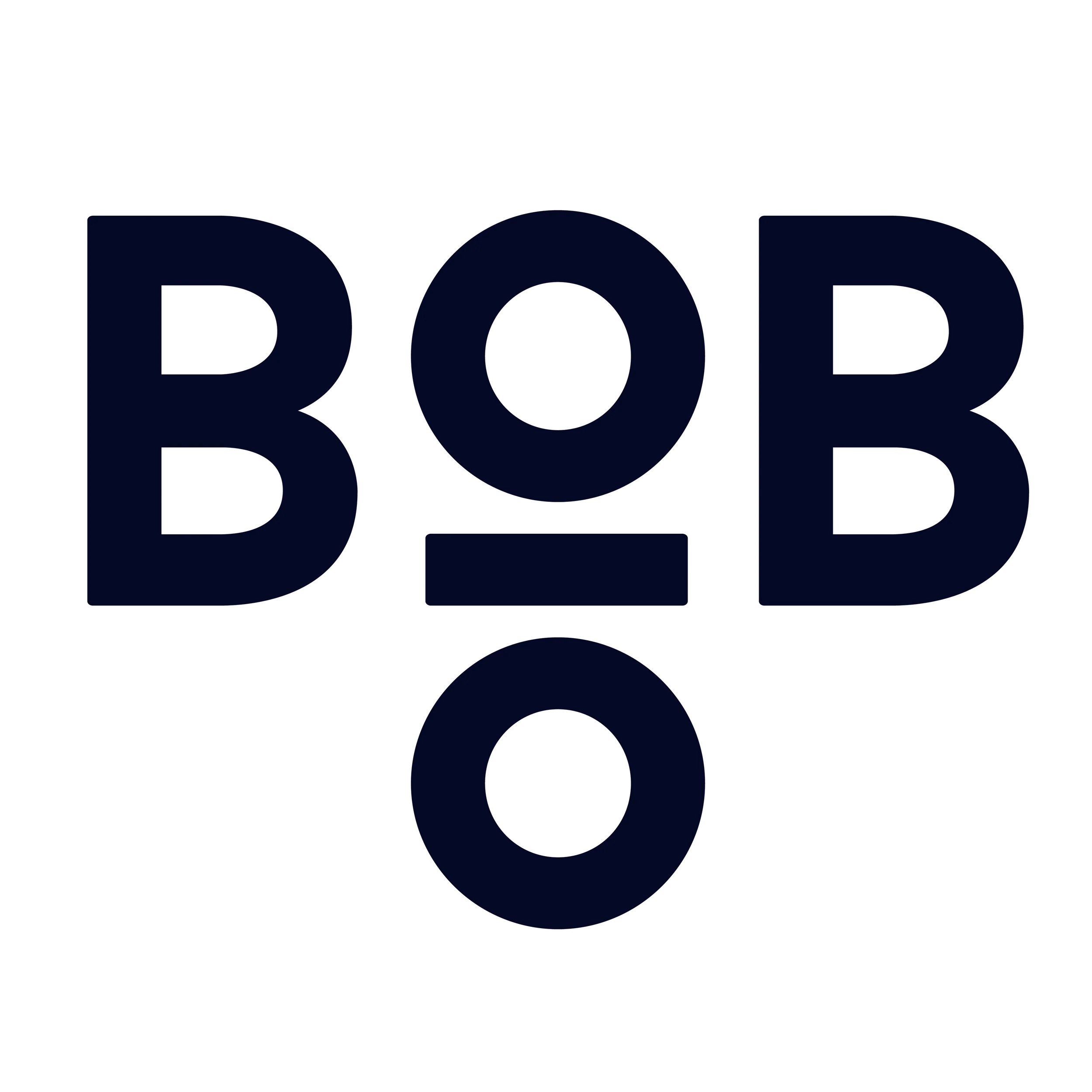 Black background with large navy blue text that reads "BoB".