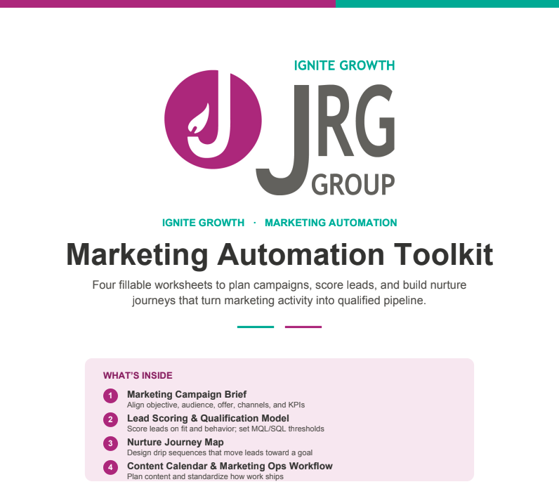 The JRG Group Marketing Automation Toolkit