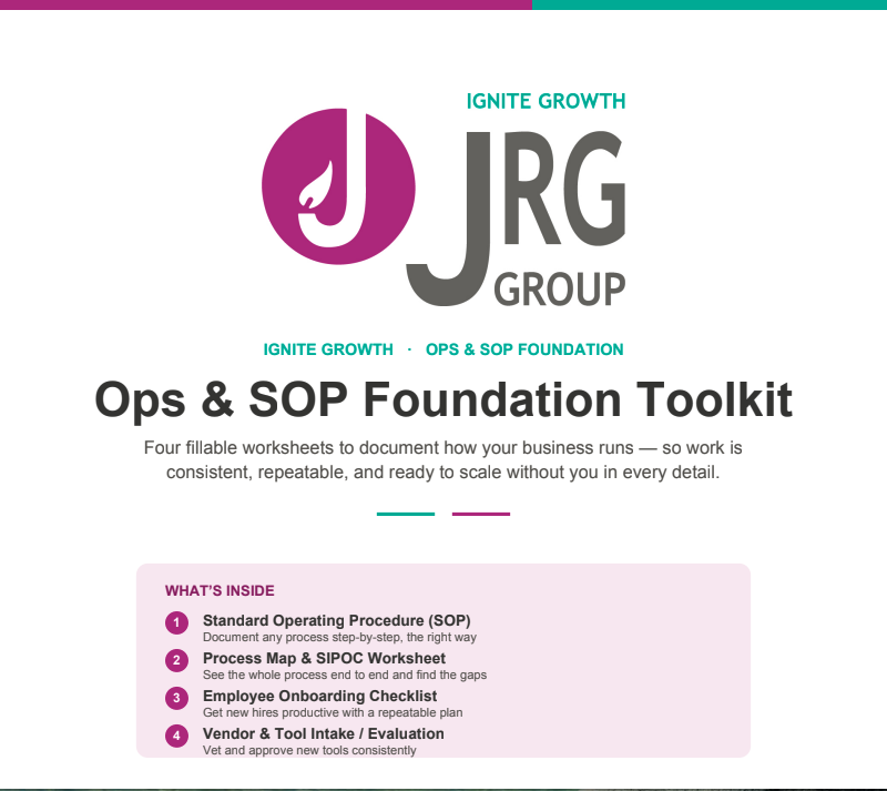 The JRG Group Ops & SOPS Foundation Toolkit