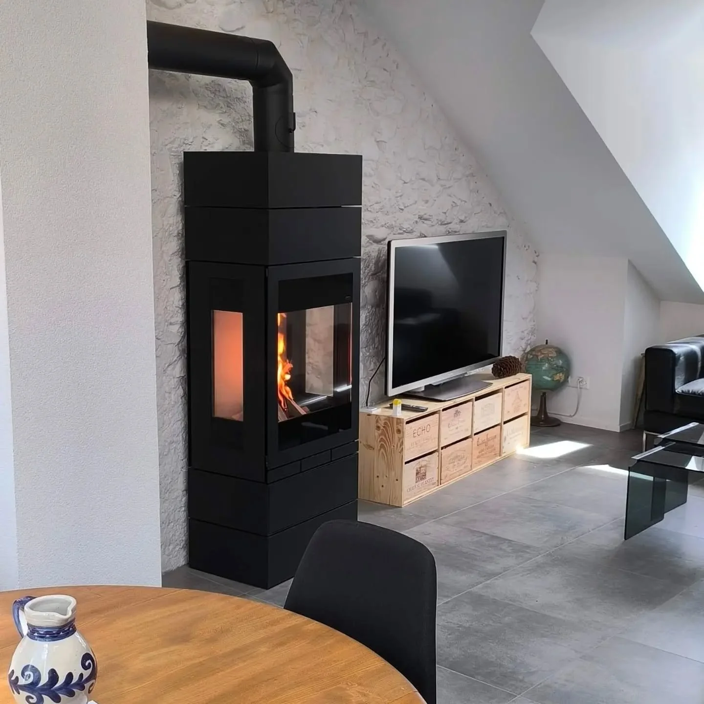 Po&ecirc;le design vitr&eacute; 3 c&ocirc;t&eacute;s 🔥