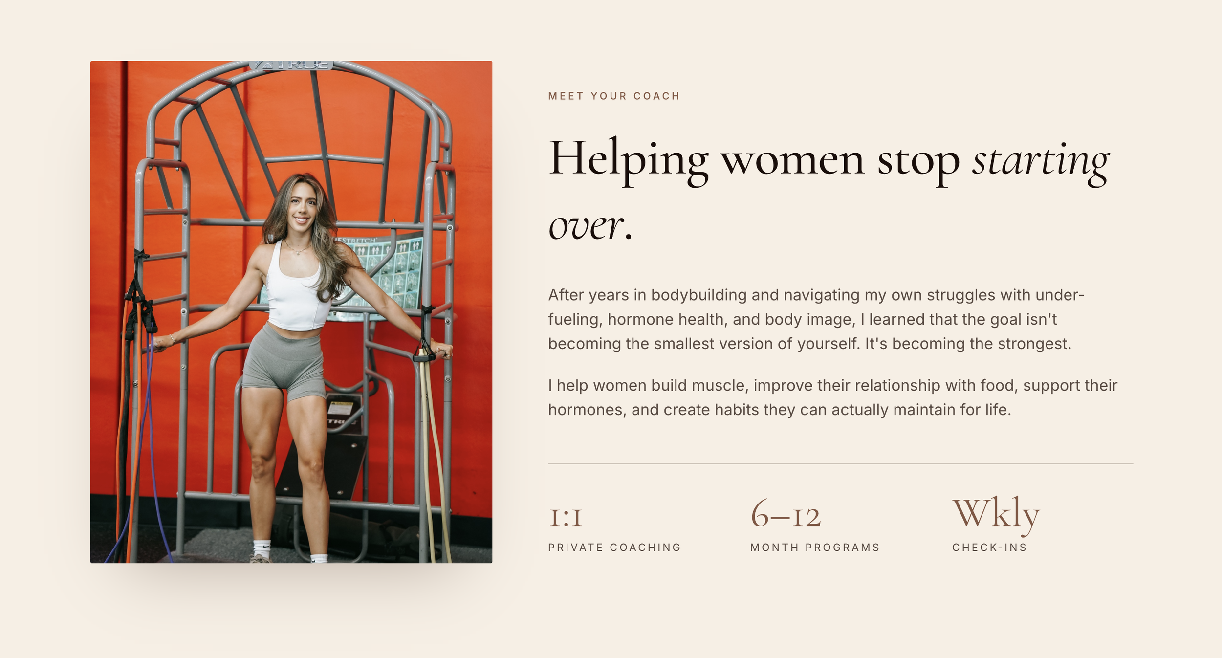 Professional fitness coaching website created by South Coast Growth Partners as part of a 30-Day Online Presence Makeover.