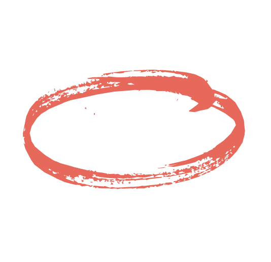Orange circle design.